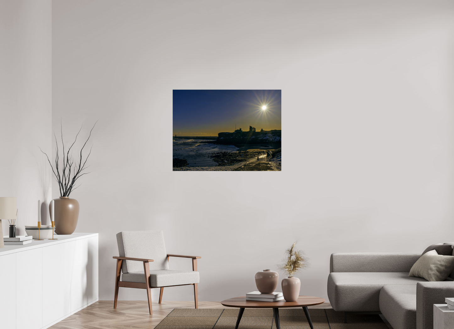 100 x 75 cm, Photo Print On Fuji Crystal DP II Snowy Tynemouth January 4th 2026