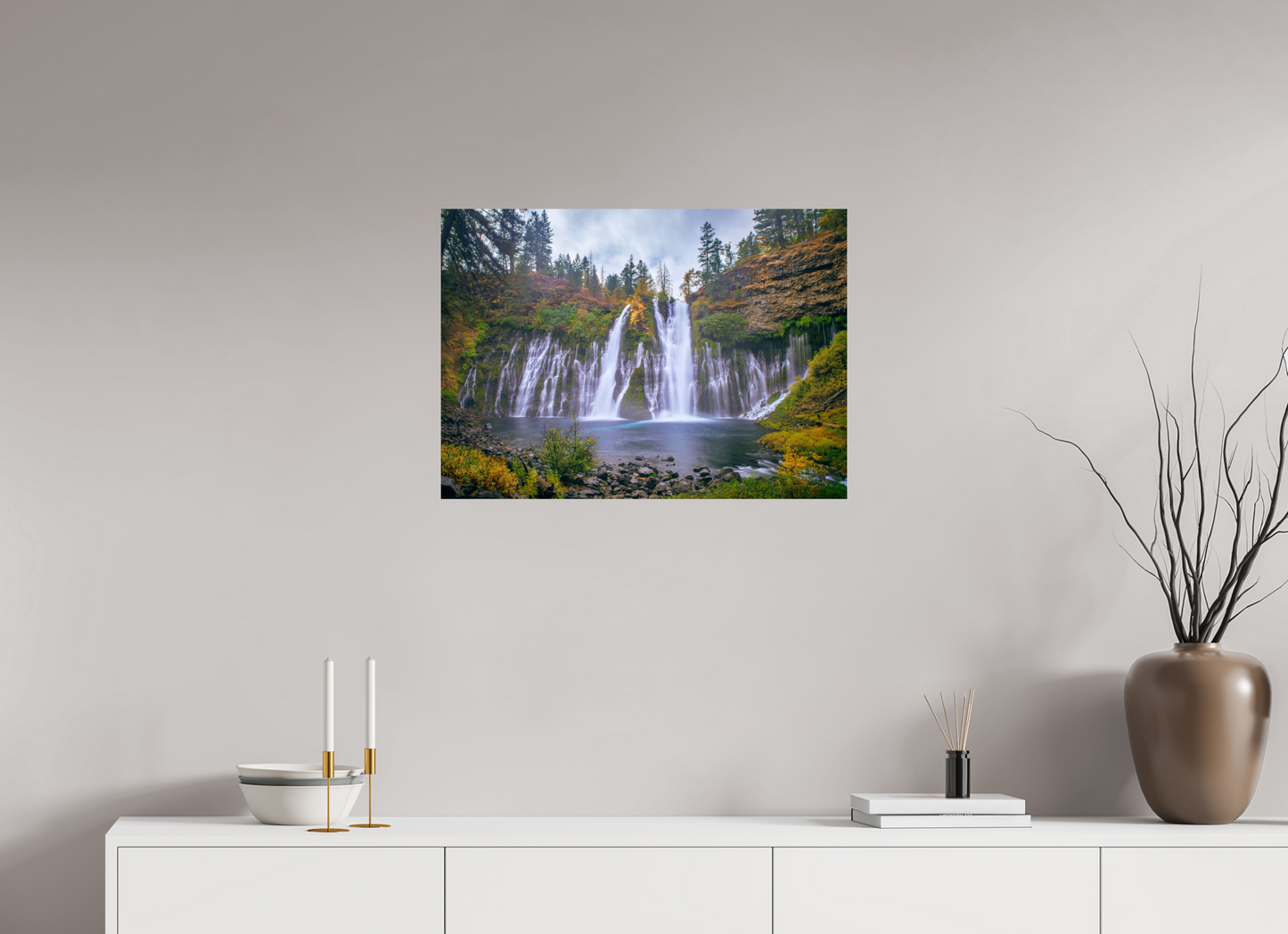 70 x 50 cm, Photo Print On Fuji Crystal DP II Burney Falls Autumn 2018