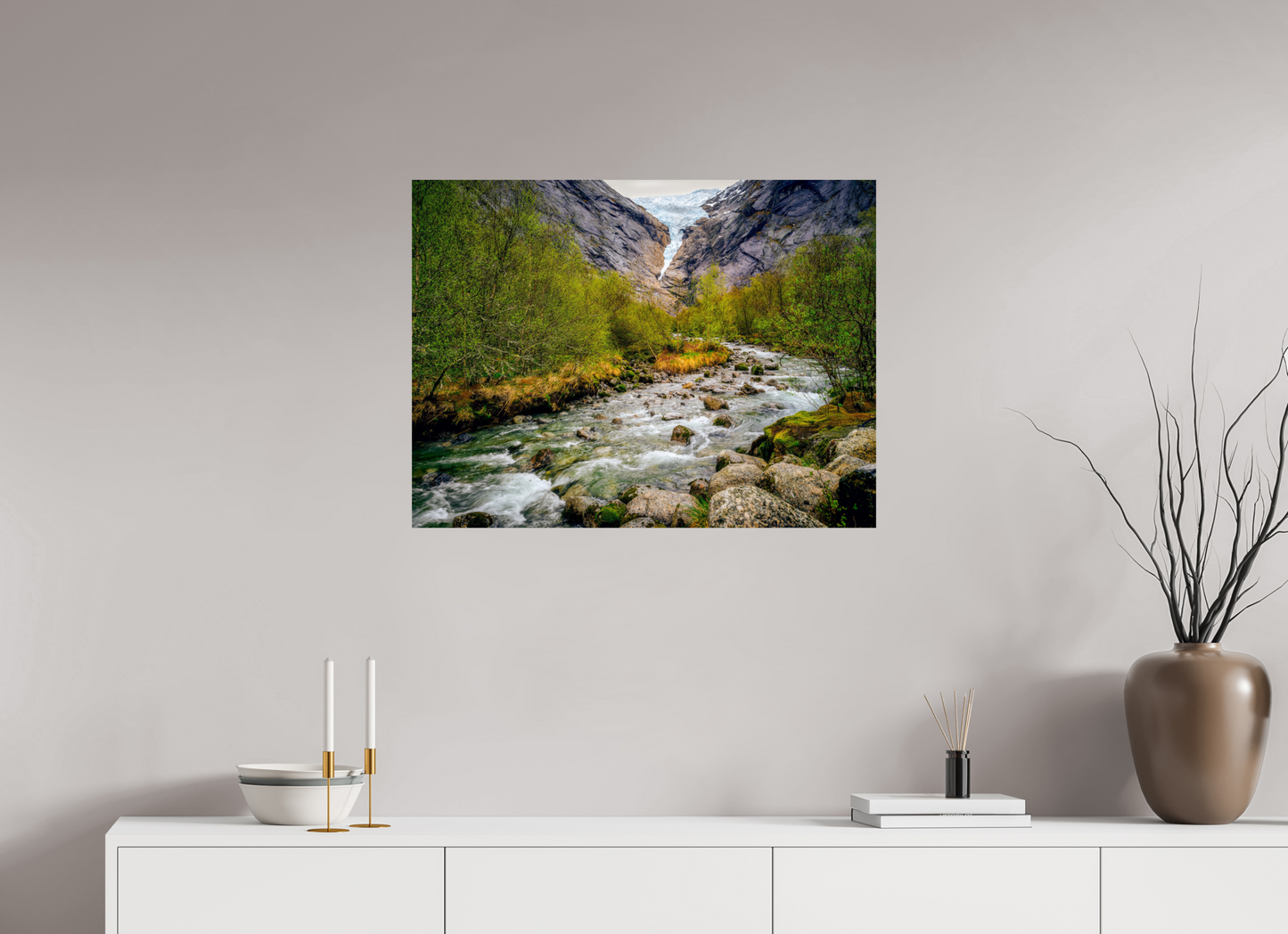 80 x 60 cm, Photo Print On Fuji Crystal DP II Briksdal Glacier 2025