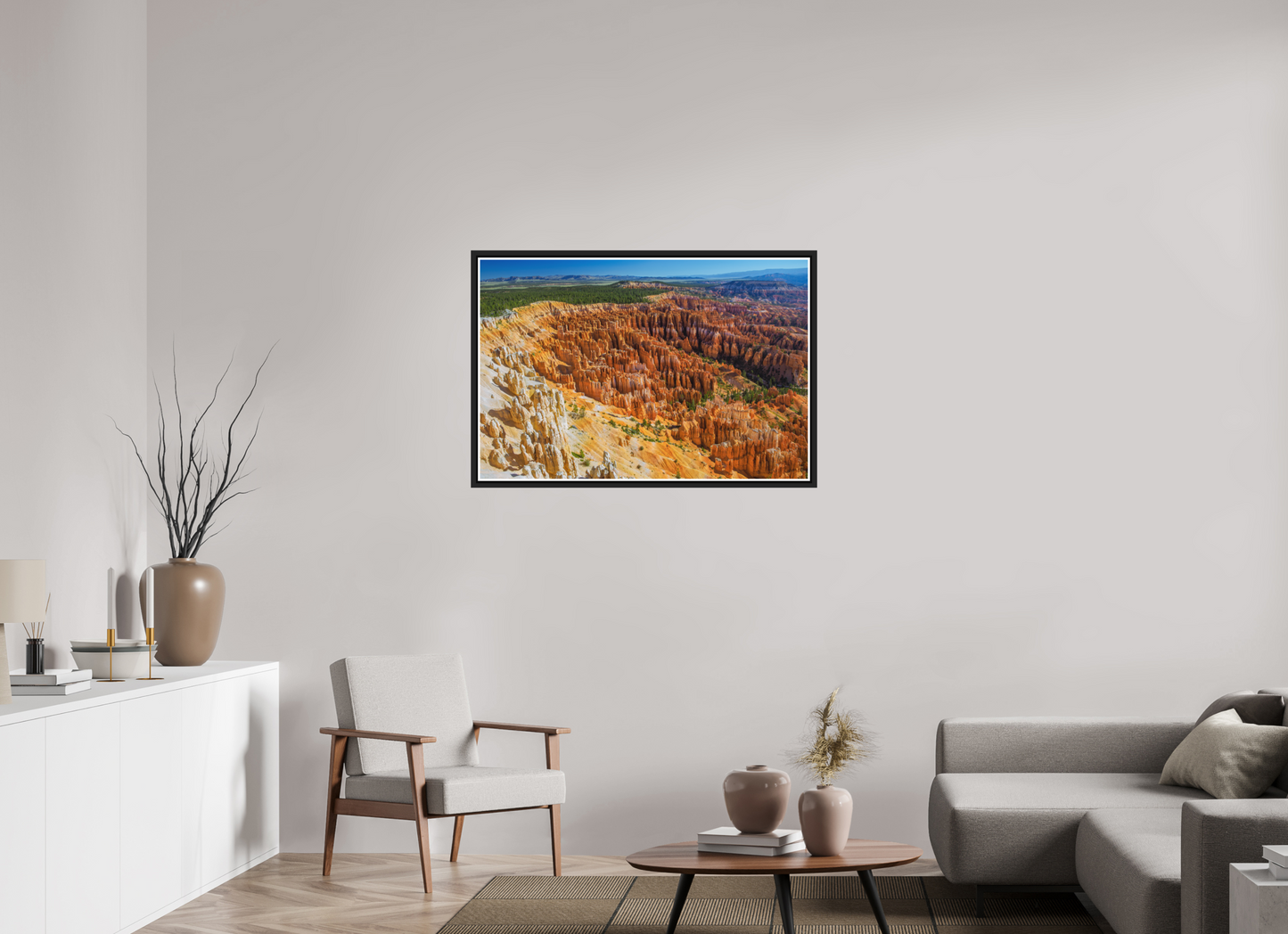 105 x 70 cm, Matt Black Frame Bryce Canyon
