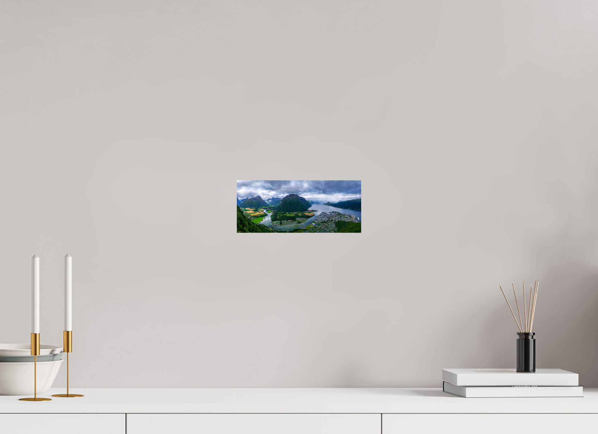 23.7 x 10 cm, Photo Print On Fuji Crystal DP II Andalsnes View from the Rampestreken