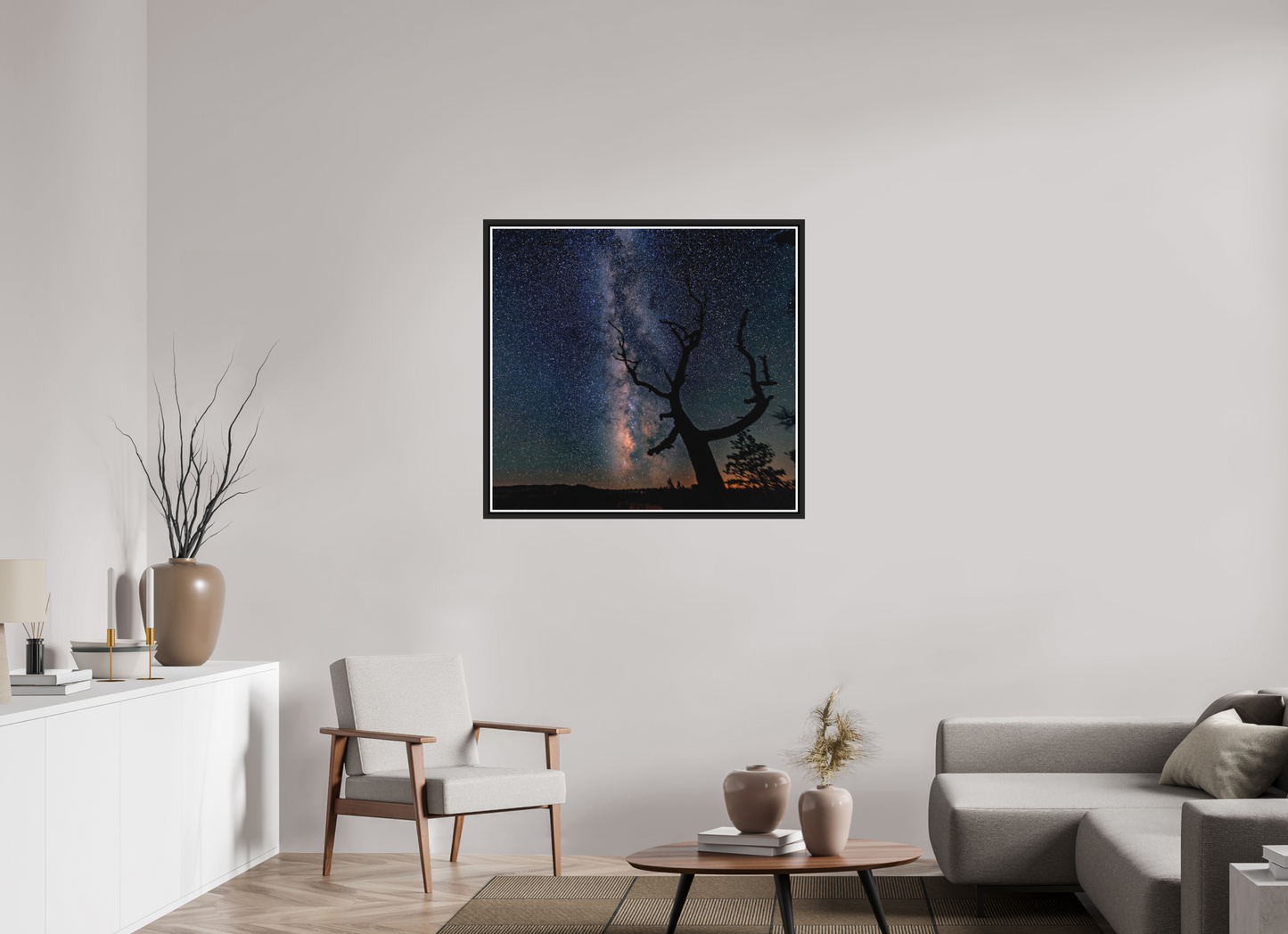 97.1 x 90 cm, Matt Black Frame Bryce Canyon Milky Way