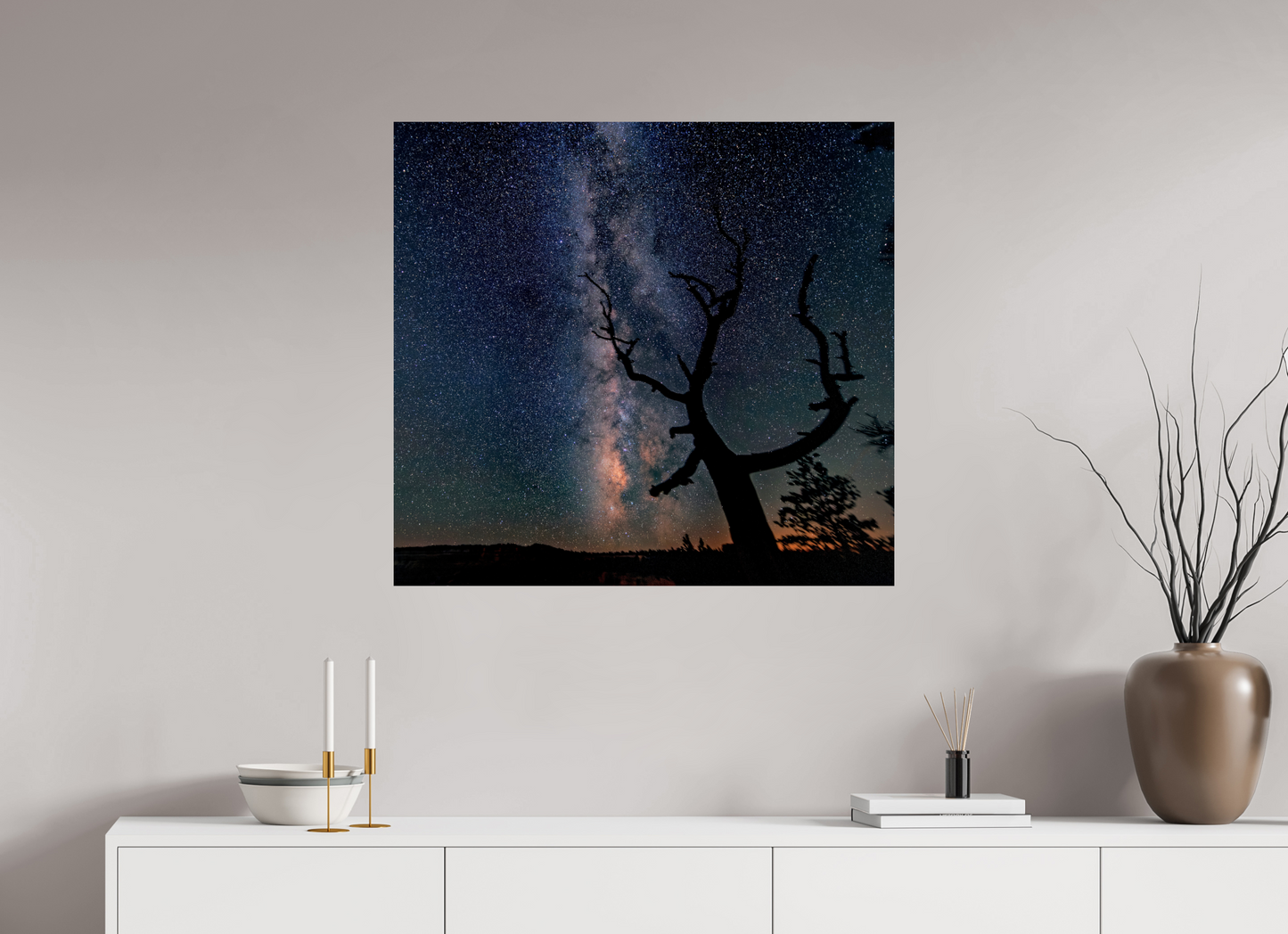 86.3 x 80 cm, Photo Print On Fuji Crystal DP II Bryce Canyon Milky Way