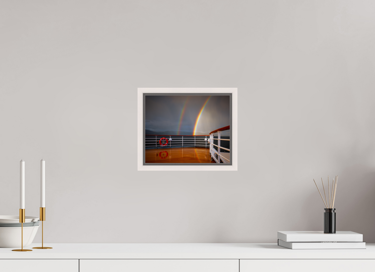 25 x 20 cm, White Frame Balmoral Rainbow