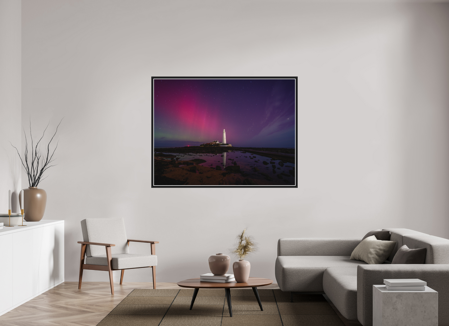 160 x 120 cm, Matt Black Frame Earth at St. Mary's on 12th November