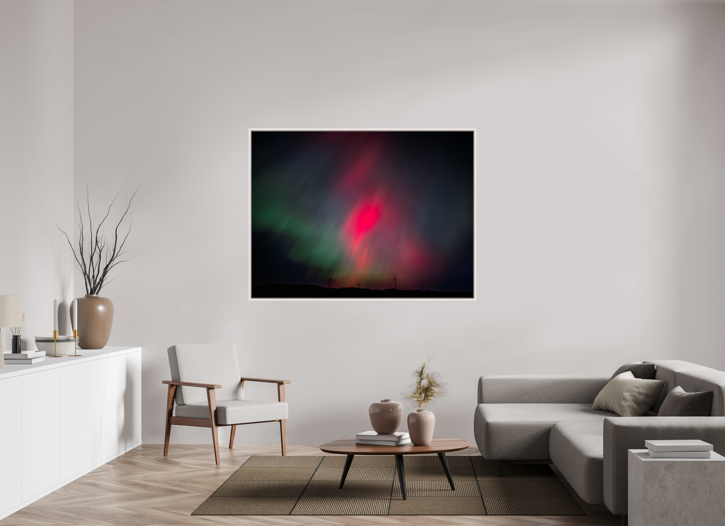 160 x 120 cm, White Frame October 10th 2024 Aurora