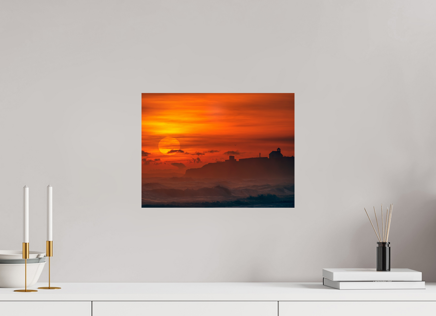 40 x 30 cm, Photo Print On Fuji Crystal DP II January Sunrise. Seaton Sluice