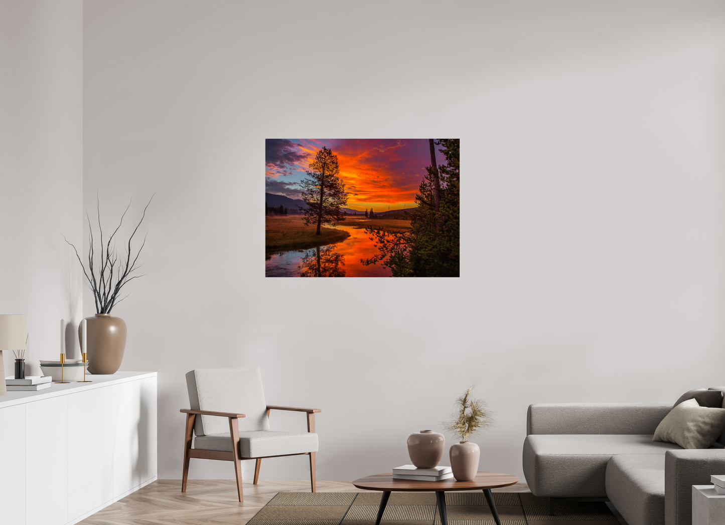 112 x 80 cm, Photo Print On Fuji Crystal DP II Yellowstone Sunrise