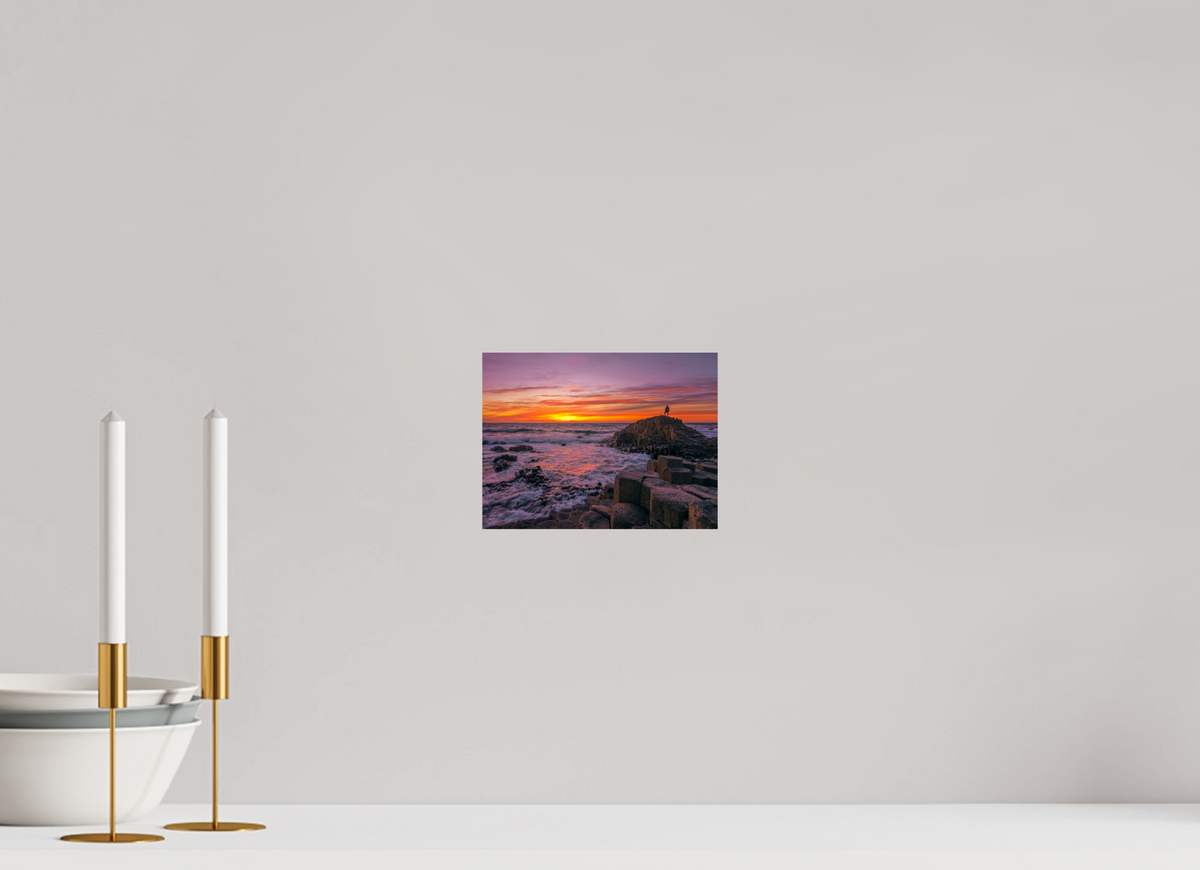 20 x 15 cm, Photo Print On Fuji Crystal DP II Sunset at the Giants Causeway