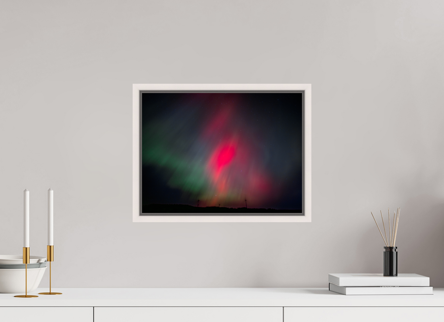 40 x 30 cm, White Frame October 10th 2024 Aurora