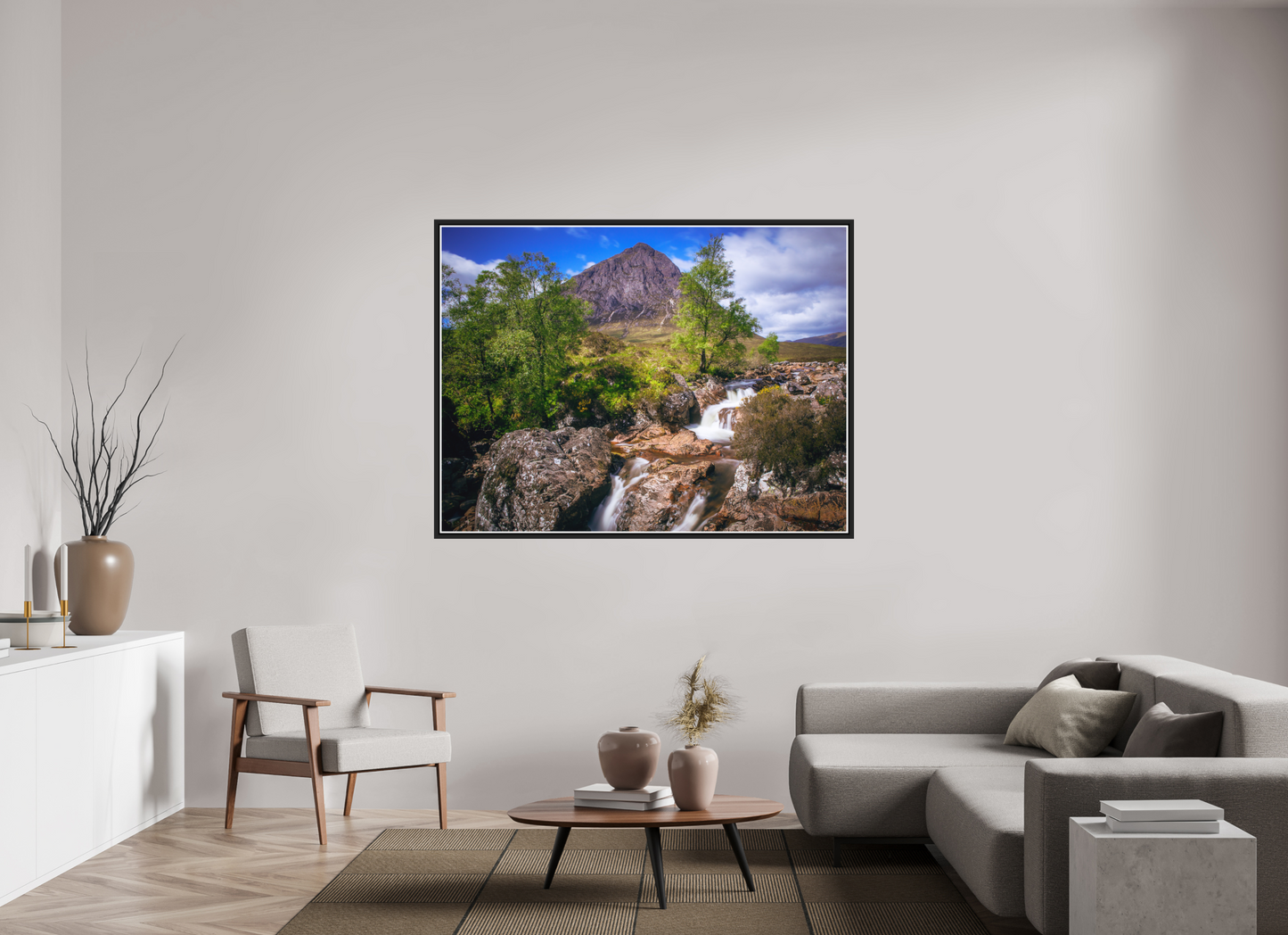 160 x 120 cm, Matt Black Frame Buachaille Etive Mòr