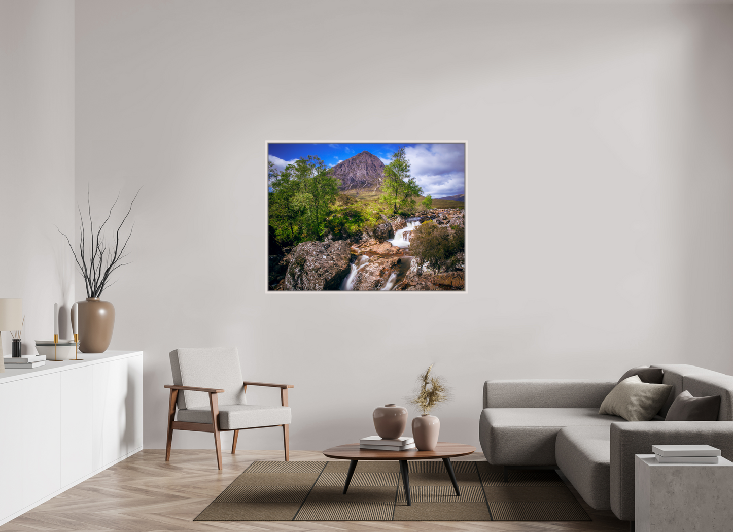 140 x 105 cm, White Frame Buachaille Etive Mòr