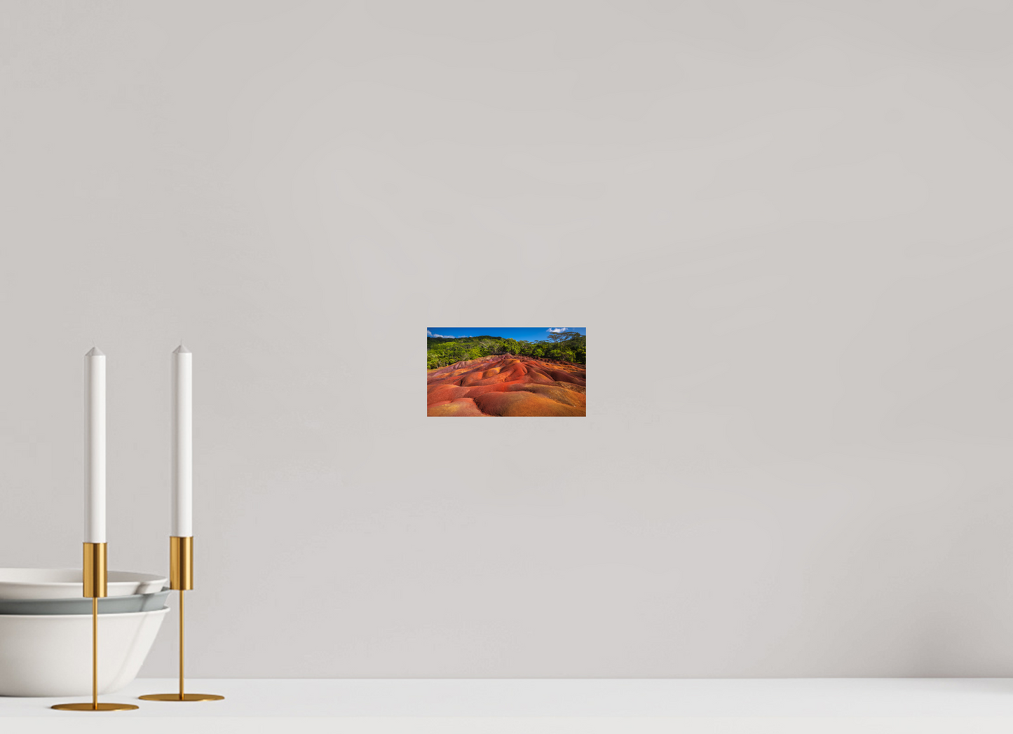 16 x 9 cm, Photo Print On Fuji Crystal DP II Chamarel 7 coloured Earths Geopark