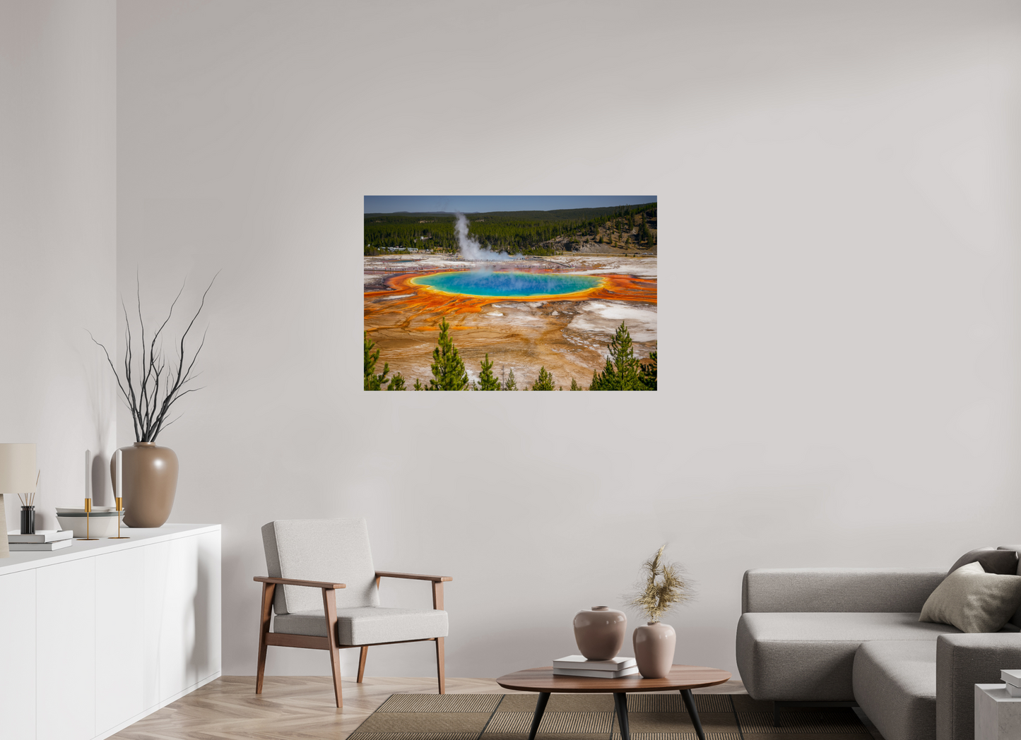 120 x 80 cm, Photo Print On Fuji Crystal DP II The Grand Prismatic Spring, Yellowstone