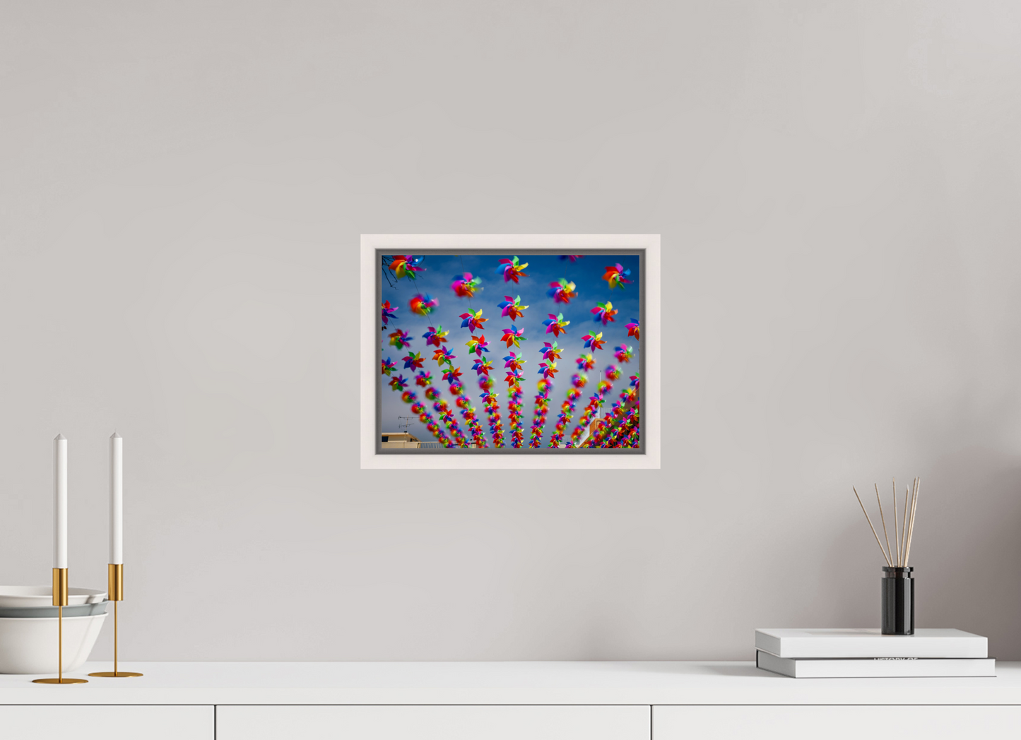 28 x 21 cm, White Frame Cheung Chau Windmills