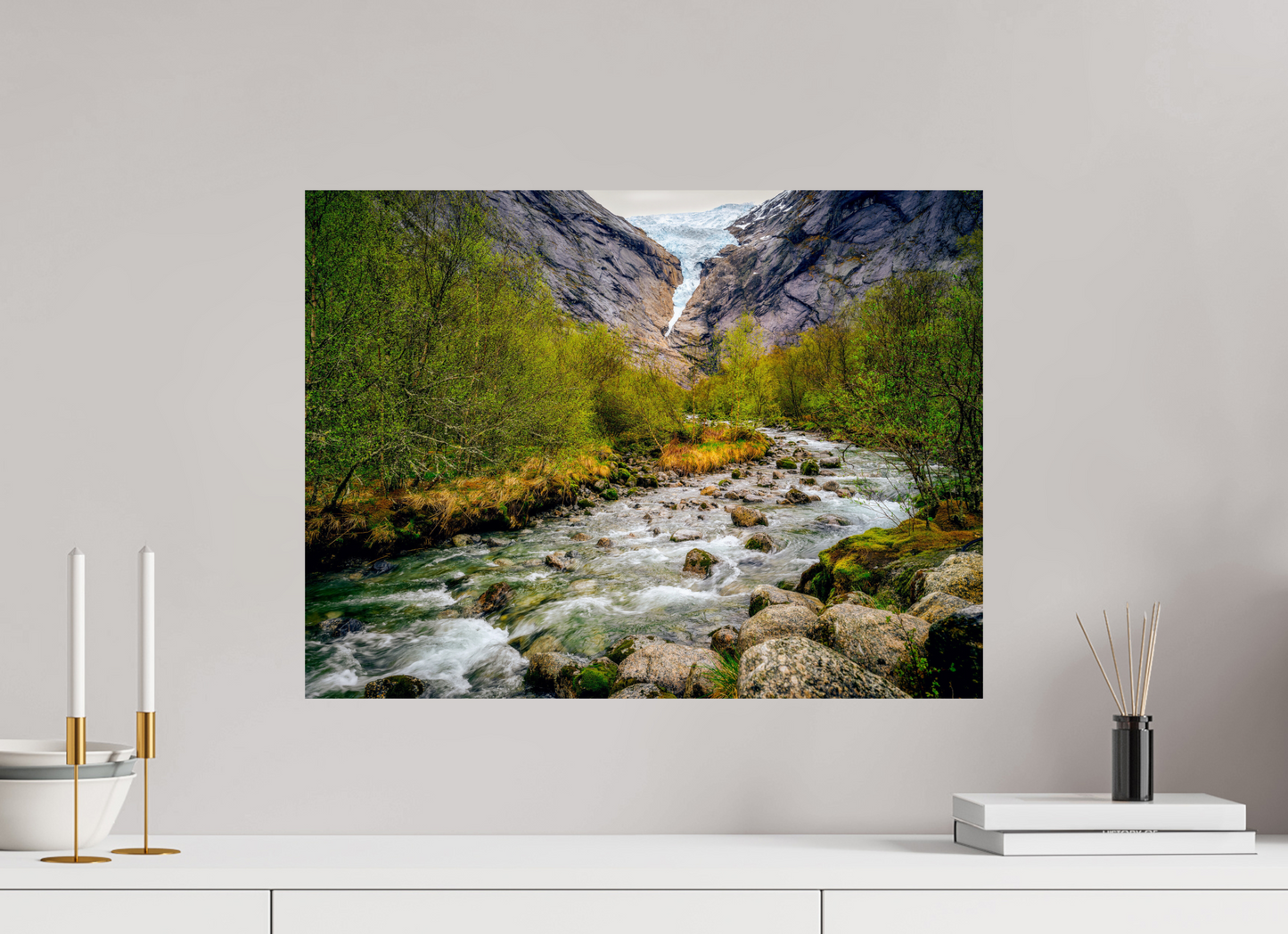 60 x 45 cm, Photo Print On Fuji Crystal DP II Briksdal Glacier 2025