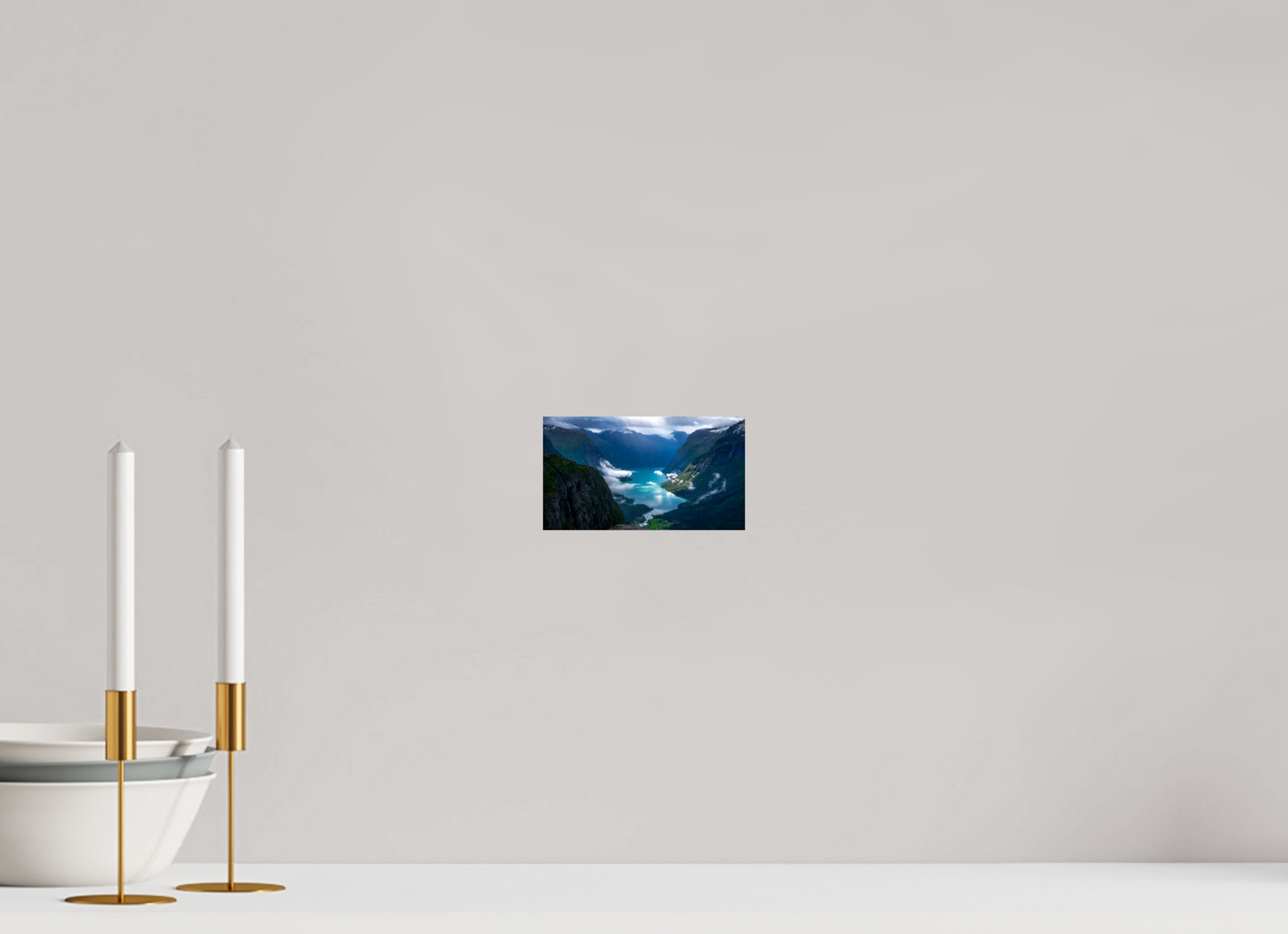 16 x 9 cm, Photo Print On Fuji Crystal DP II Lovatnet Lake