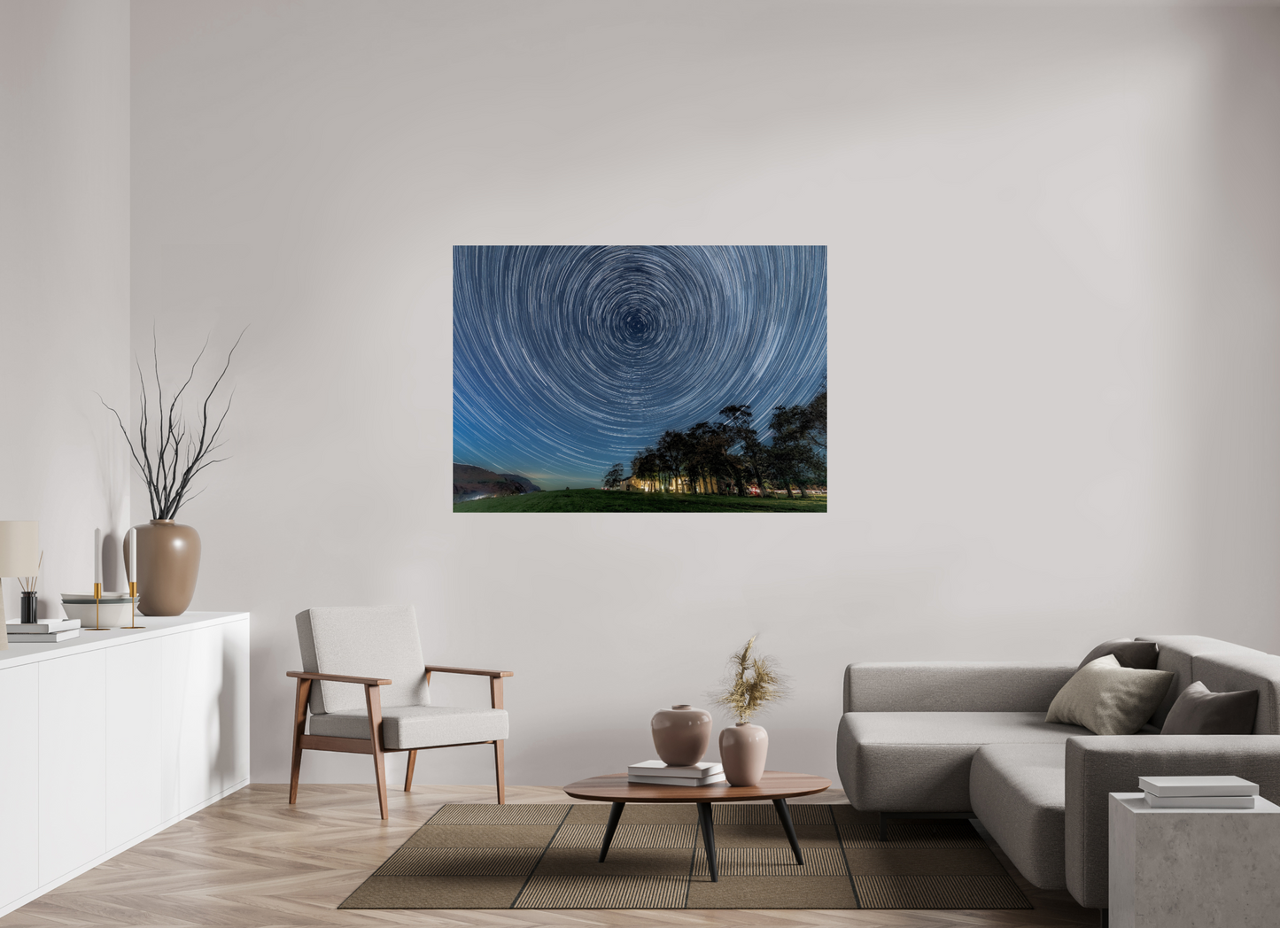 154 x 110 cm, Photo Print On Fuji Crystal DP II Near Howe Star Trails