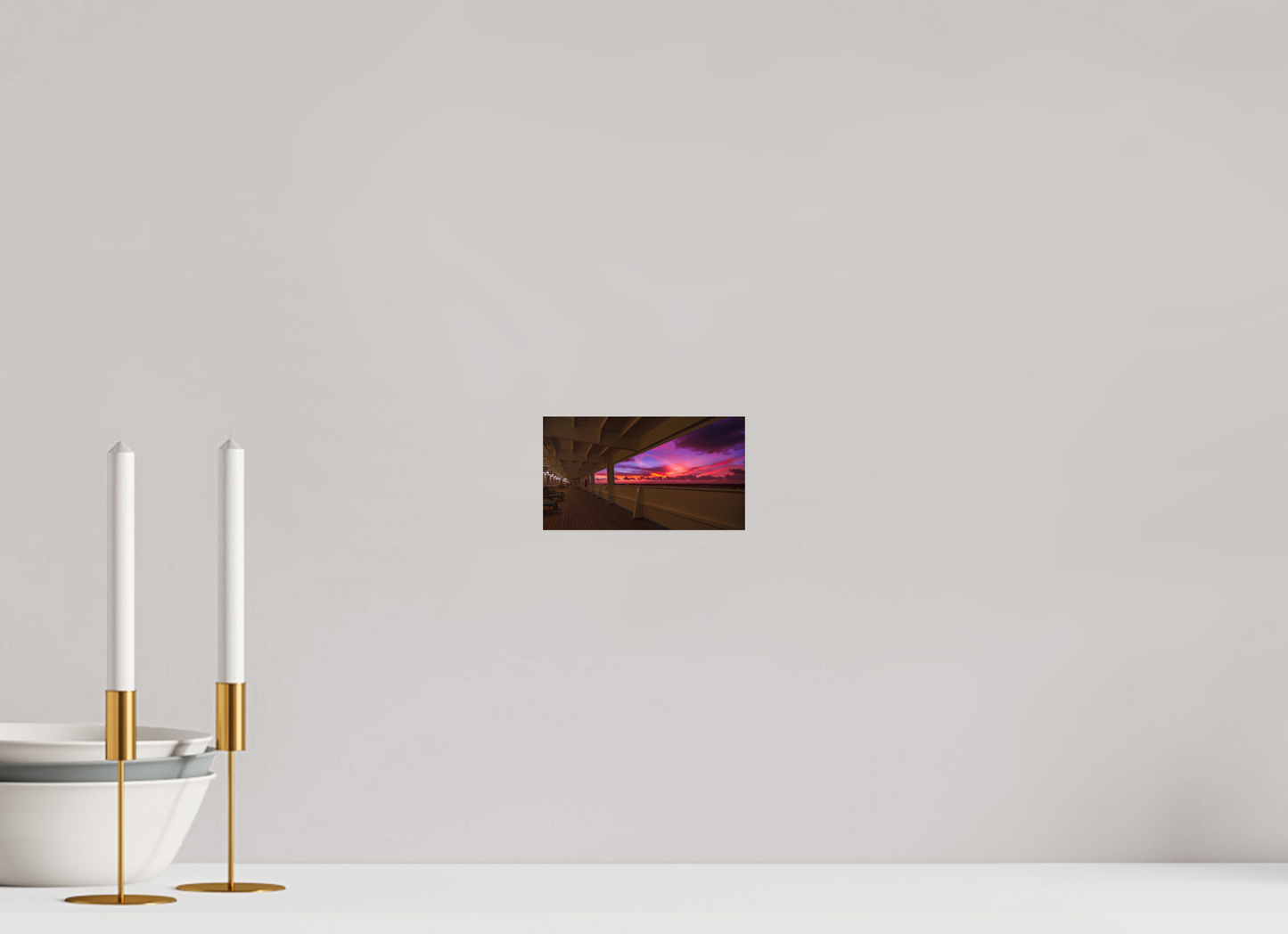 16 x 9 cm, Photo Print On Fuji Crystal DP II Sunset leaving Ponta Delgada