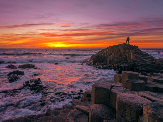Main image Sunset at the Giants Causeway