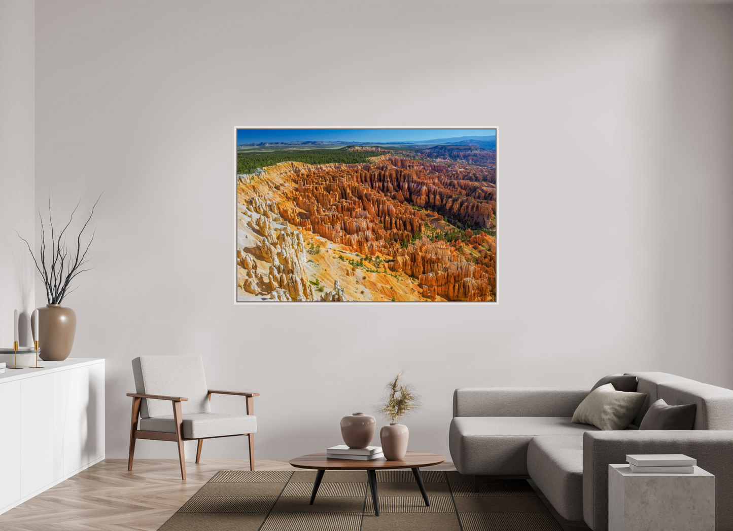 180 x 120 cm, White Frame Bryce Canyon