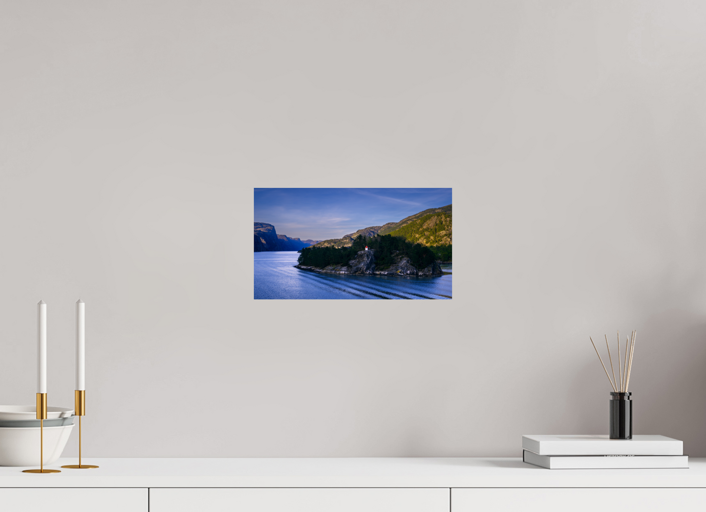 32 x 18 cm, Photo Print On Fuji Crystal DP II Lysefjord Evening