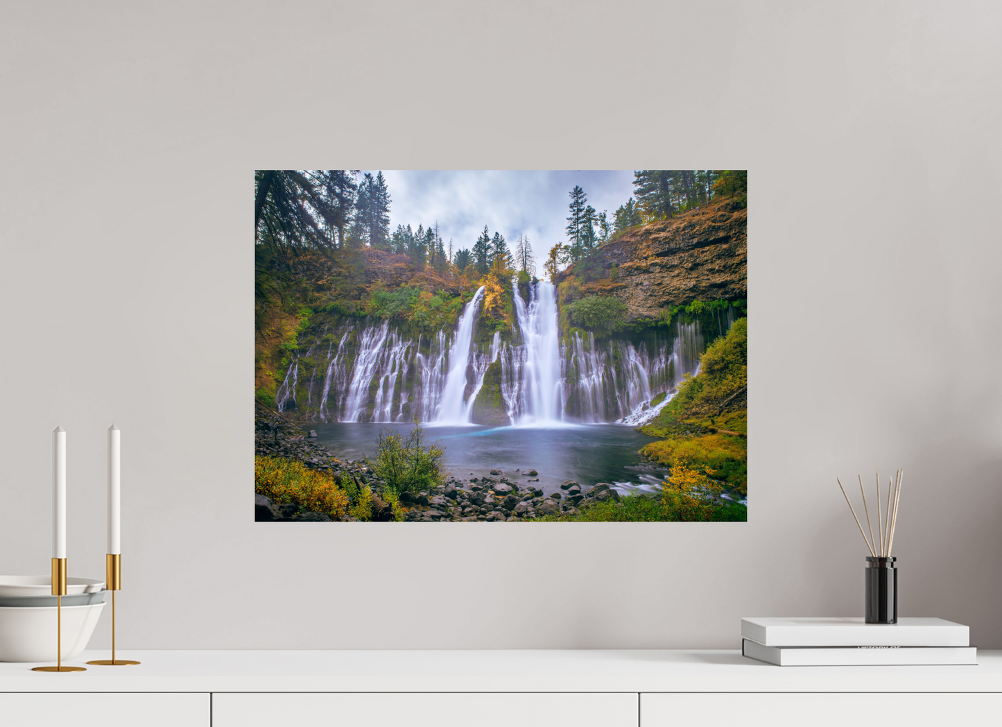 56 x 40 cm, Photo Print On Fuji Crystal DP II Burney Falls Autumn 2018
