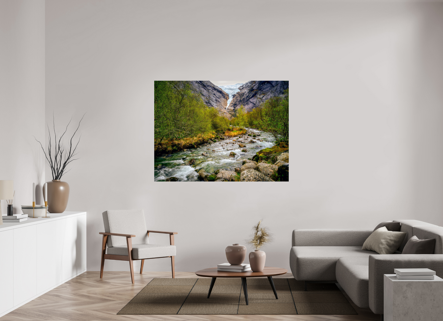 160 x 120 cm, Photo Print On Fuji Crystal DP II Briksdal Glacier 2025