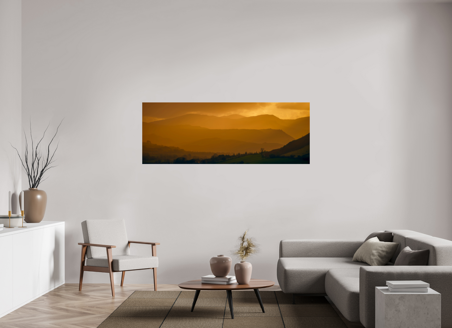 190.5 x 70 cm, Photo Print On Fuji Crystal DP II Lakeland Layers from Near Howe