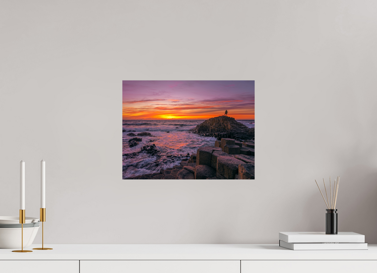 40 x 30 cm, Photo Print On Fuji Crystal DP II Sunset at the Giants Causeway