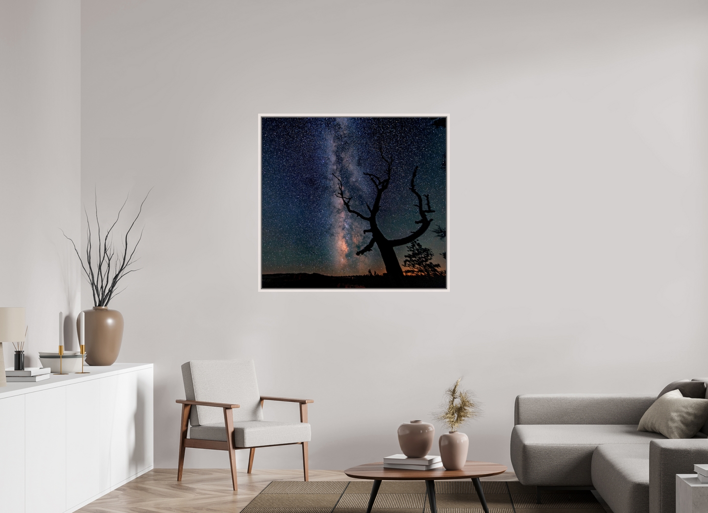107.8 x 100 cm, White Frame Bryce Canyon Milky Way