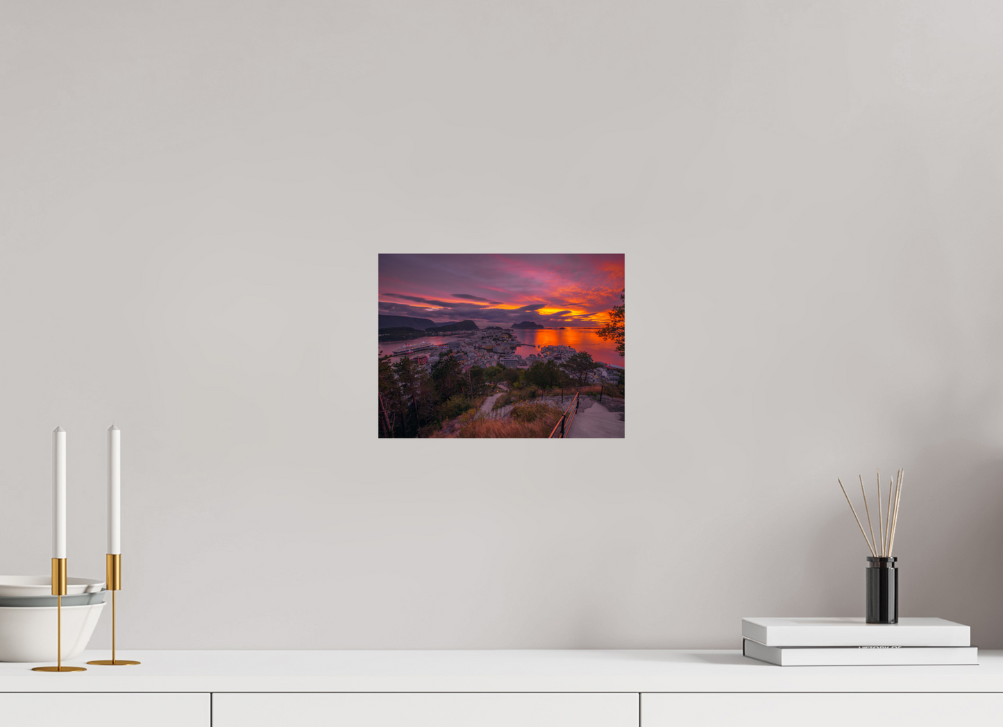 28 x 21 cm, Photo Print On Fuji Crystal DP II Alesund Sunset. Balmoral