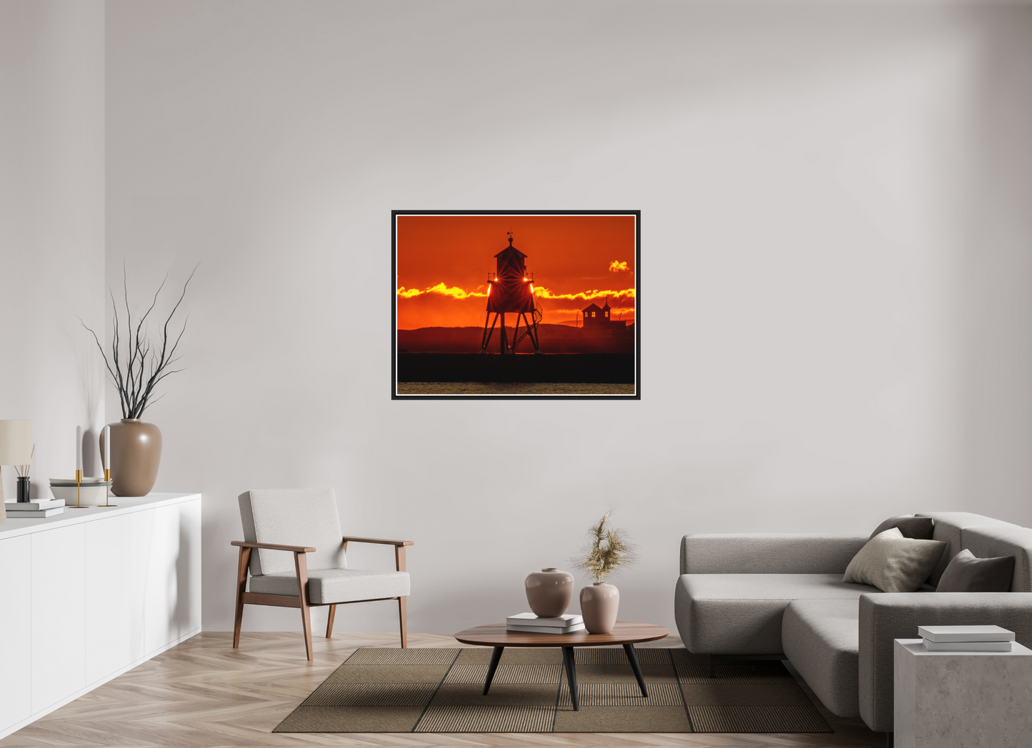 120 x 90 cm, Matt Black Frame Last sunrise of 2025