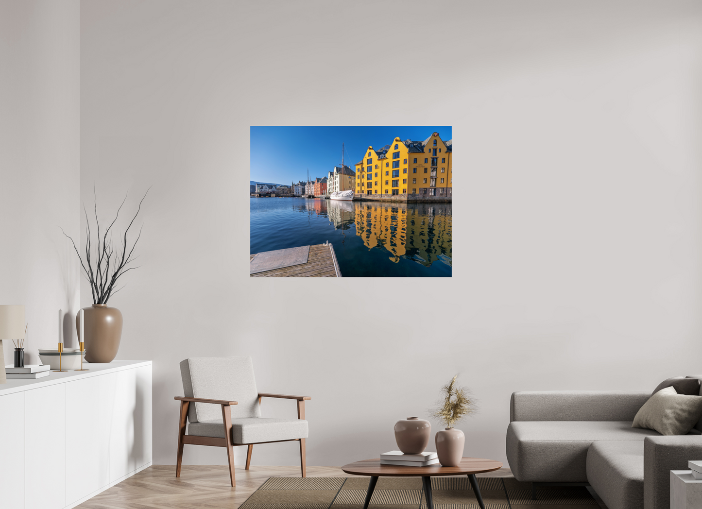 120 x 90 cm, Photo Print On Fuji Crystal DP II Alesund reflections