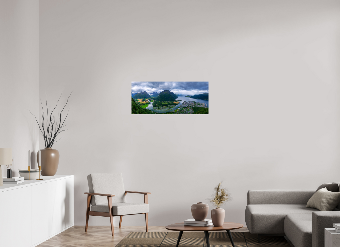 94.7 x 40 cm, Photo Print On Fuji Crystal DP II Andalsnes View from the Rampestreken