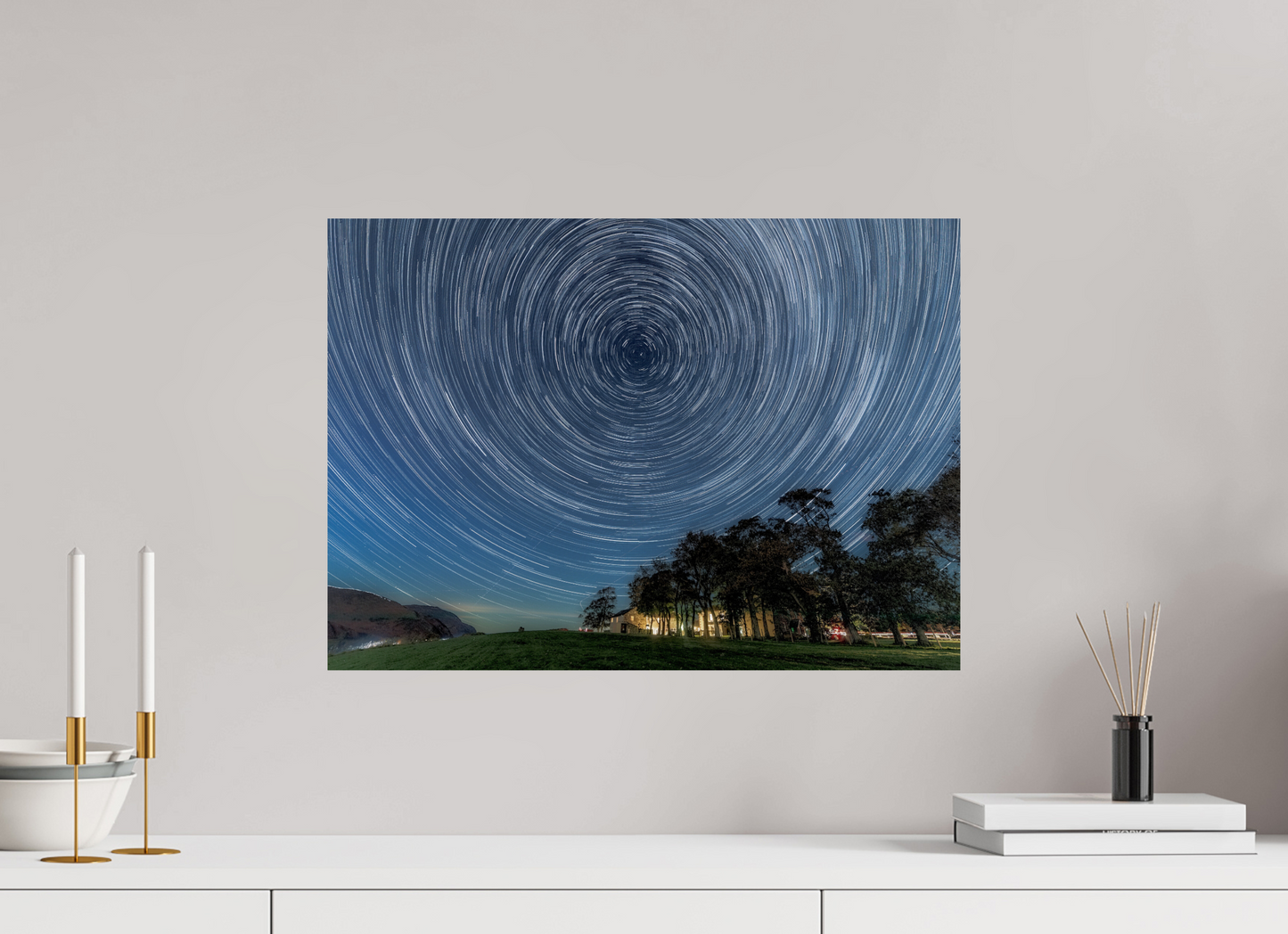 56 x 40 cm, Photo Print On Fuji Crystal DP II Near Howe Star Trails
