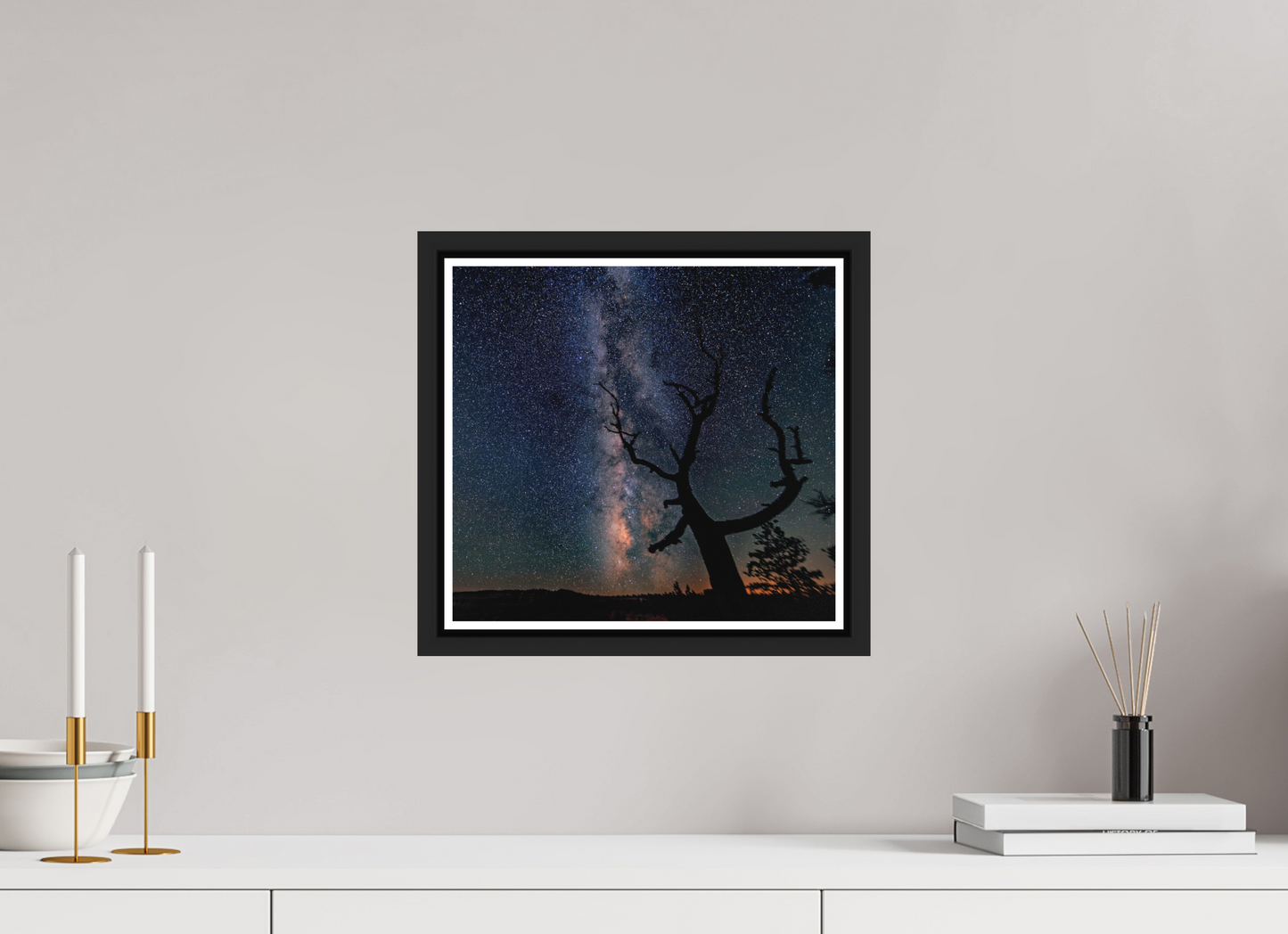 32.4 x 30 cm, Matt Black Frame Bryce Canyon Milky Way