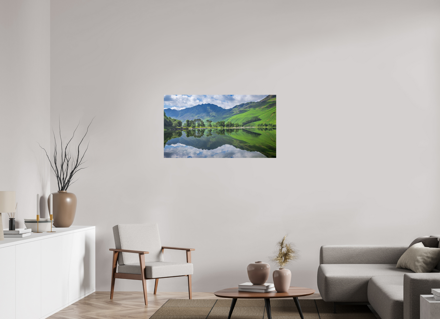 106.7 x 60 cm, Photo Print On Fuji Crystal DP II Buttermere Summer reflections