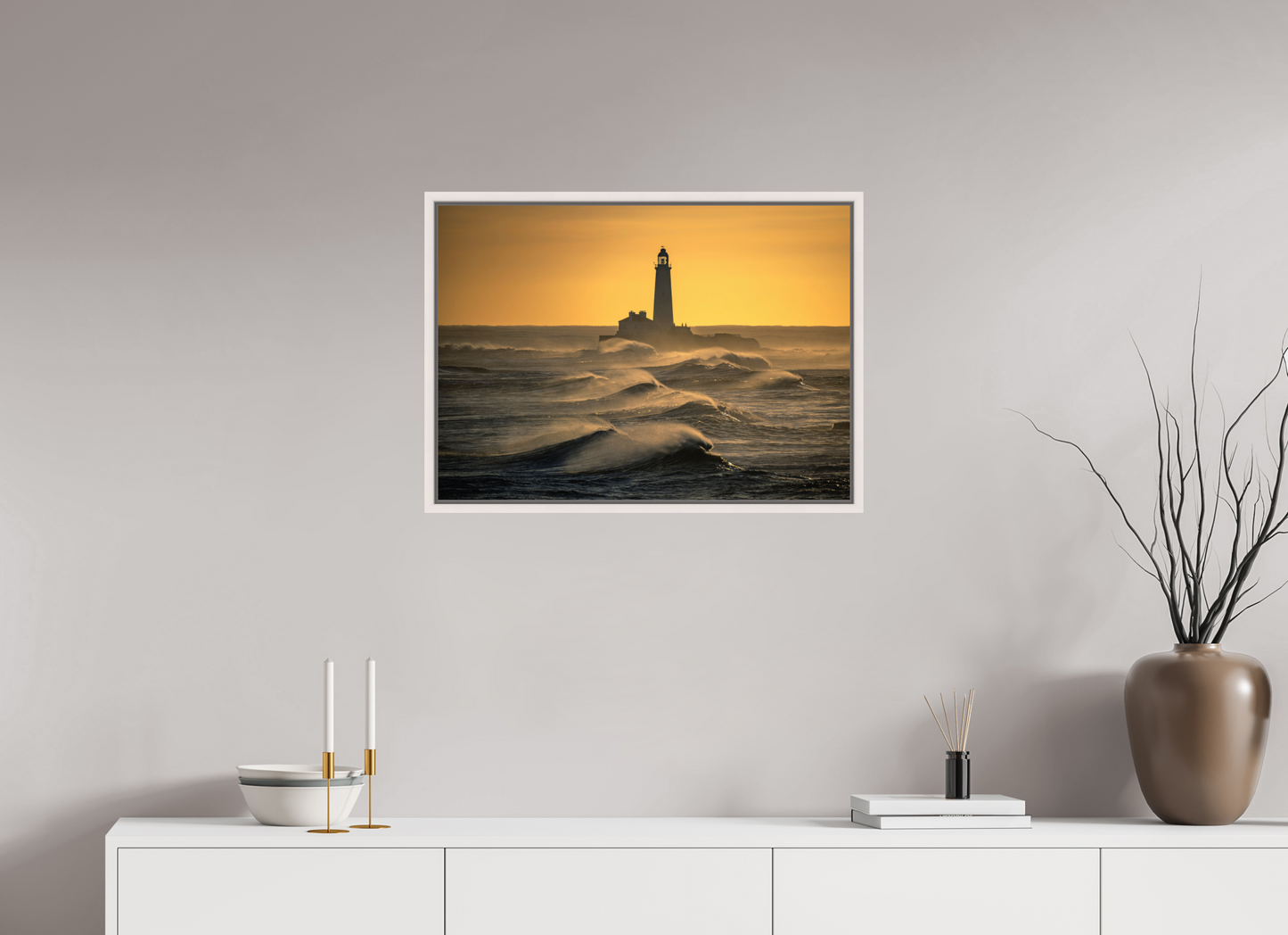 70 x 50 cm, White Frame St. Marys January 2025