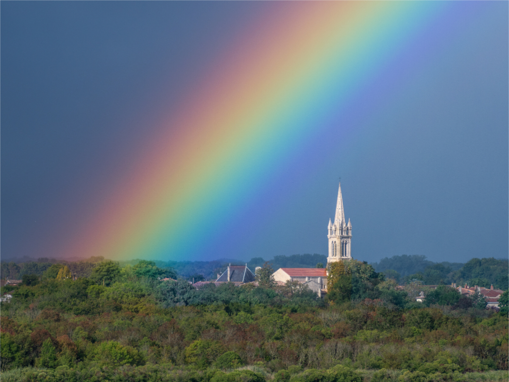 Main image Church and rainbow