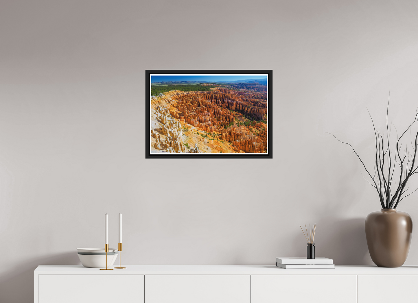 60 x 40 cm, Matt Black Frame Bryce Canyon