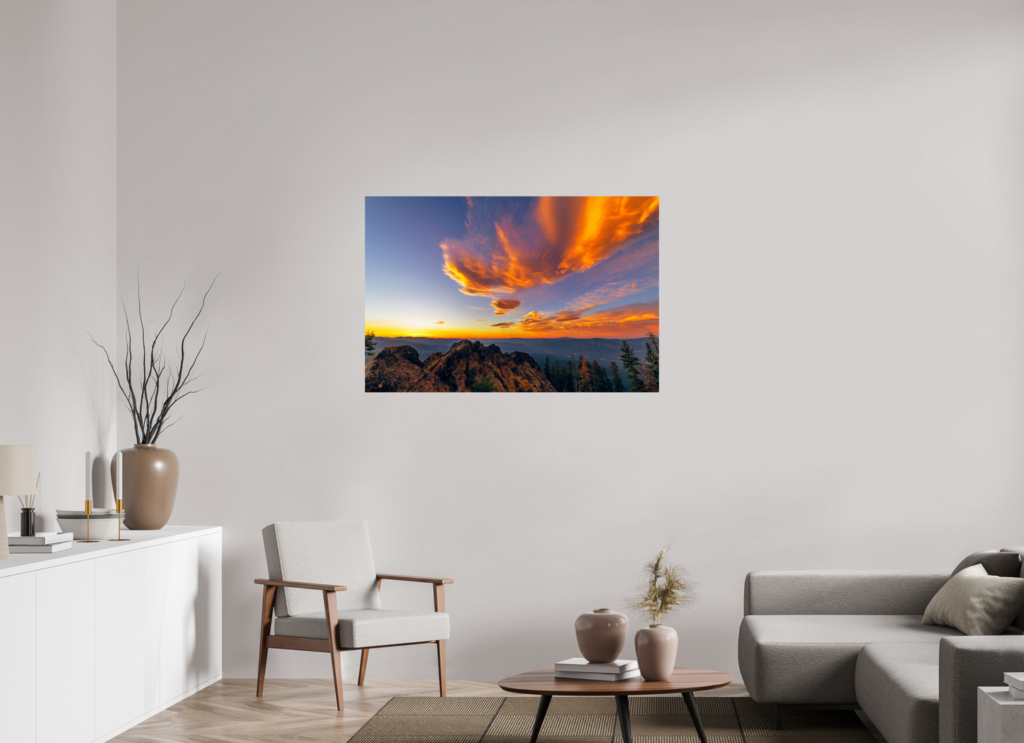 120 x 80 cm, Photo Print On Fuji Crystal DP II Mills Peak Sunset