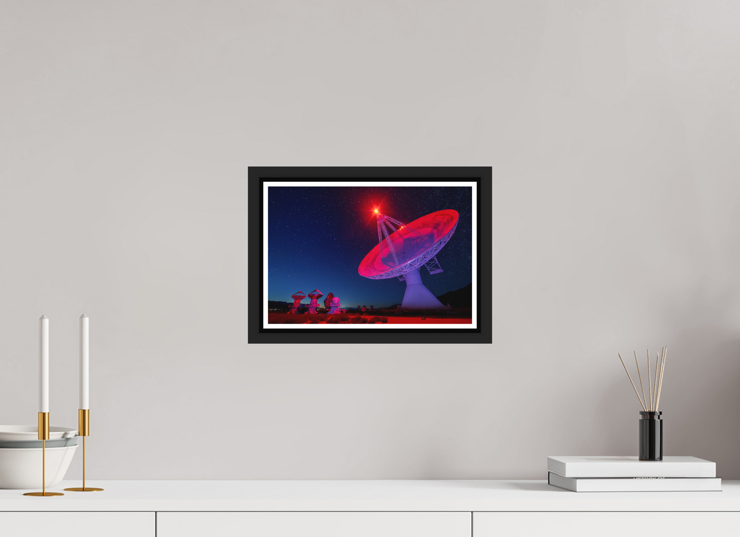 30 x 20 cm, Matt Black Frame Owens Valley Radio Telescope