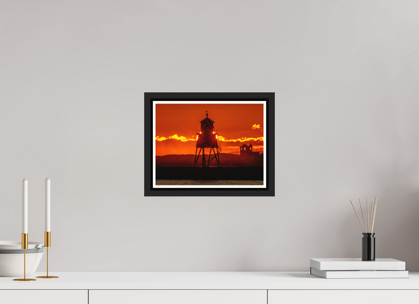 28 x 21 cm, Matt Black Frame Last sunrise of 2025