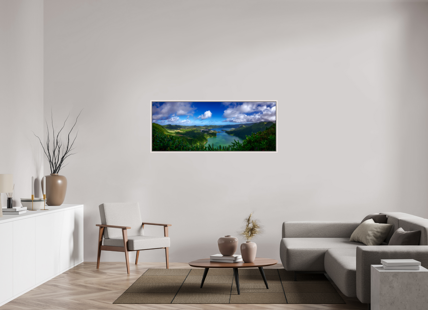 151.2 x 60 cm, White Frame Sete Cidades