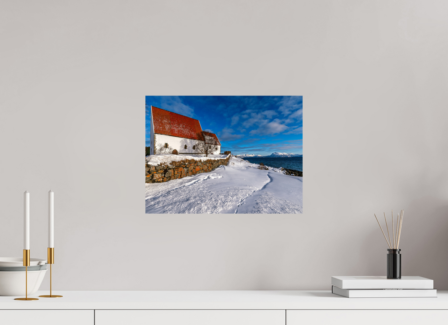 40 x 30 cm, Photo Print On Fuji Crystal DP II Trondenes Church, Harstad