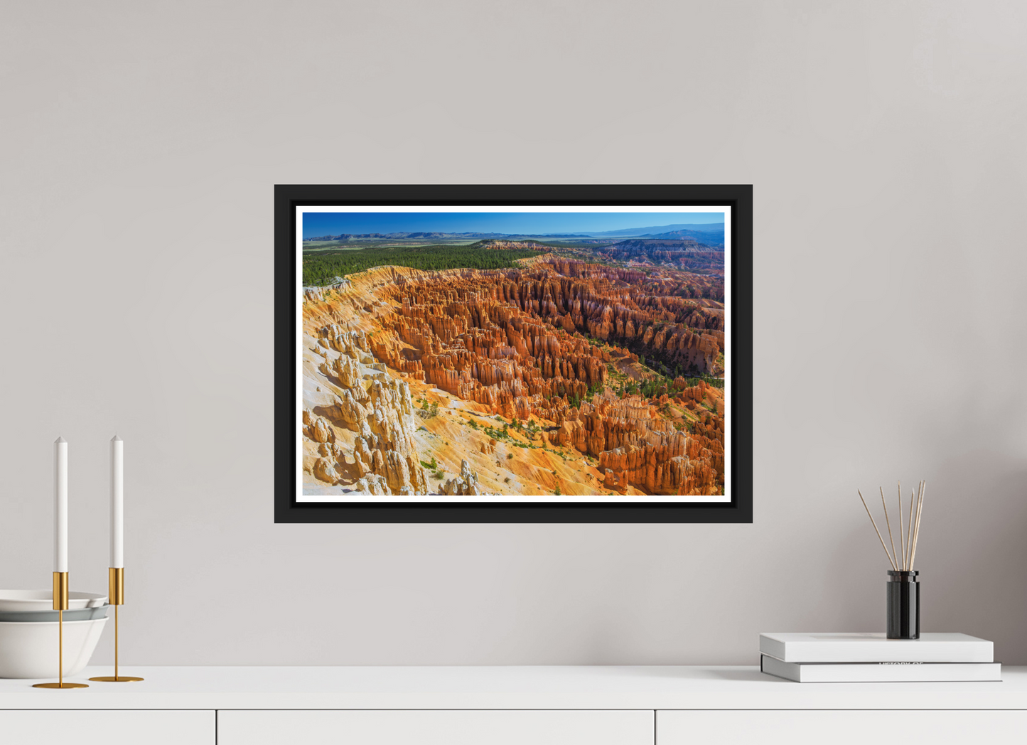 45 x 30 cm, Matt Black Frame Bryce Canyon