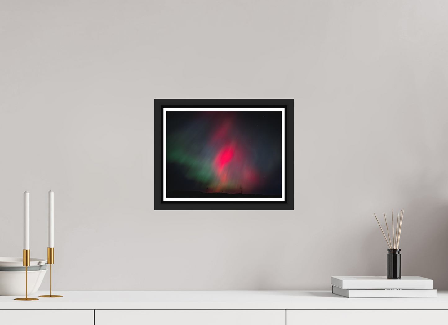 28 x 21 cm, Matt Black Frame October 10th 2024 Aurora