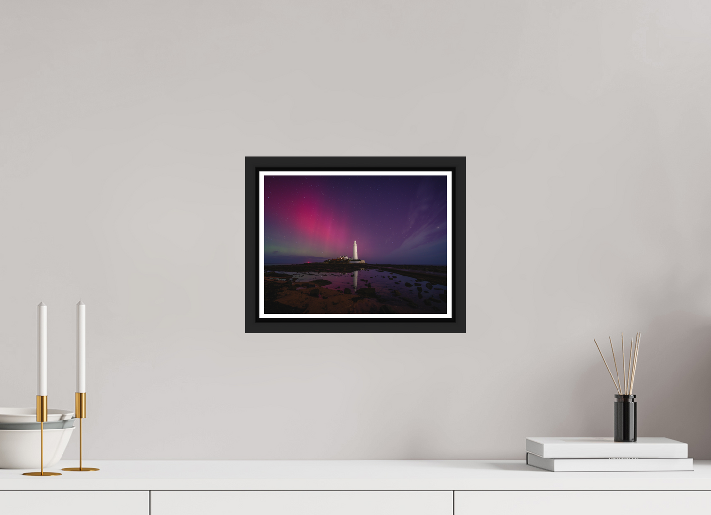 28 x 21 cm, Matt Black Frame Earth at St. Mary's on 12th November