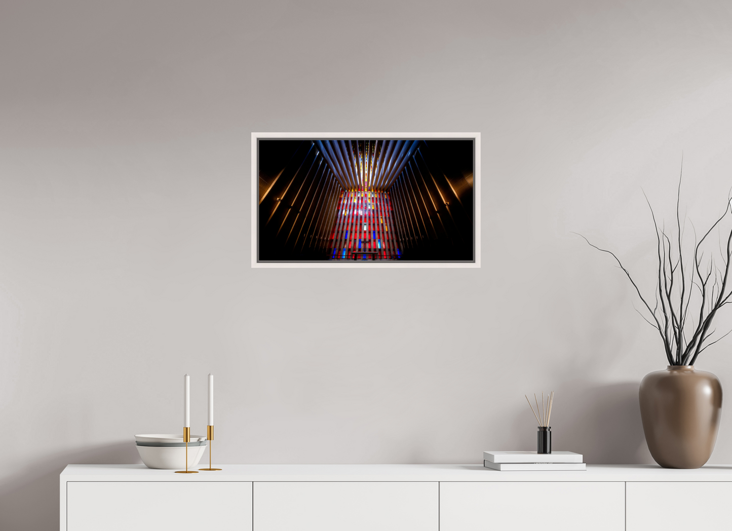 64 x 36 cm, White Frame Kirkelandet Church
